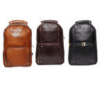Genesis Leather Backpack – Black