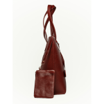 Genesis Leather Tote Bag - Red