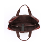 Genesis Leather Business Messenger Bag Fits 15.6″ Laptop, Light weight and Slim design (Brown)