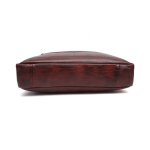 Genesis Leather Business Messenger Bag Fits 15.6″ Laptop, Light weight and Slim design (Brown)