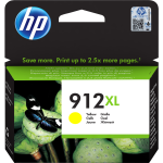 HP 912XL High Yield Original Ink Cartridge, Yellow (3YL83AE)