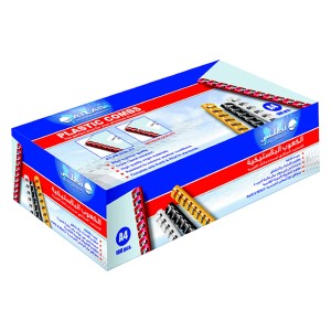 Atlas Bind Comb A4 12mm Bx=100pcs White, AS-BEP12470