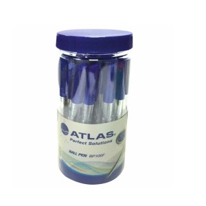 Atlas Ball Pen 0.7mm Fine  Jar=30 Blue, AS-BP100F-BE-30P