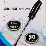Atlas Ball Pen 1.0mm Medium BX=50 Black, AS-BP100M-BK-50P