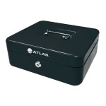 Atlas Cash box W200xL160xH90mm Black, AS-CB-2001-BK