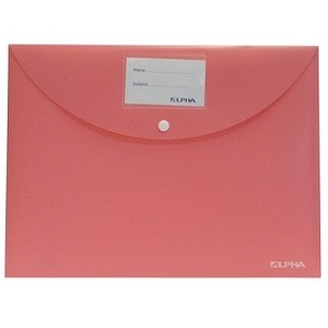Atlas Document Bag opq w/namecard&btn-Red, AS-F10052