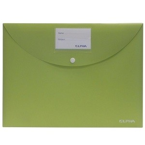 Atlas Document Bag opq w/namecard&btn-Green, AS-F10053