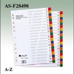 Atlas PP Color divider A4 A-Z bx=15st, AS-F28498