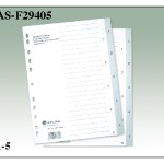 Atlas Plastic Divider A4 1-5 Bx=50st, AS-F29405