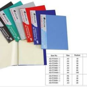 Atlas Clear File A4 10 Pocket Asst., AS-F33410-ASS