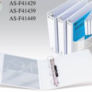 Atlas PVC 4ring A4 25mm (1") w/p White, AS-F41449257