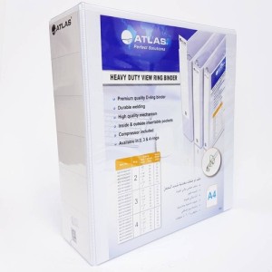 Atlas PVC 4ring A4 35mm (1¼") w/p White, AS-F41449357