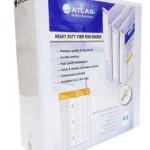 Atlas PVC 4ring A4 76mm (3"") w/p White, AS-F41449767