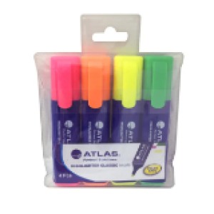 Atlas Highlighter MH200 BX=10EA Yellow, AS-MH200-YW