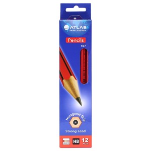 Atlas HB Pencil Red+ER BX=12, AS-PW-157-E