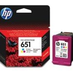 HP 651 Original Ink Advantage Cartridge, Tri-color (C2P11AE)