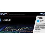 HP 128A Original LaserJet Toner Cartridge, Cyan (CE321A)