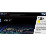 HP 128A Original LaserJet Toner Cartridge, Yellow (CE322A)