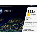 HP 653A Original LaserJet Toner Cartridge, Yellow (CF322A)