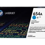 HP 654A Original LaserJet Toner Cartridge, Cyan (CF331A)
