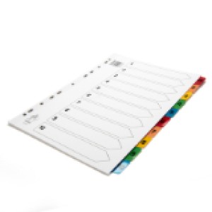 Clipp Plastic Col Divider A4 1-5. Bx=50st, CP-F28405