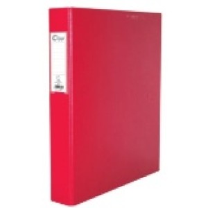 Clipp 2 Ring Binder D type A4 Light Red BX=20EA, CP-F44428252L