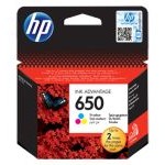 HP 650 Original Ink Advantage Cartridge, Tri-color (CZ102AE)