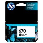 HP 670 Original Ink Advantage Cartridge, Black (CZ113AL)