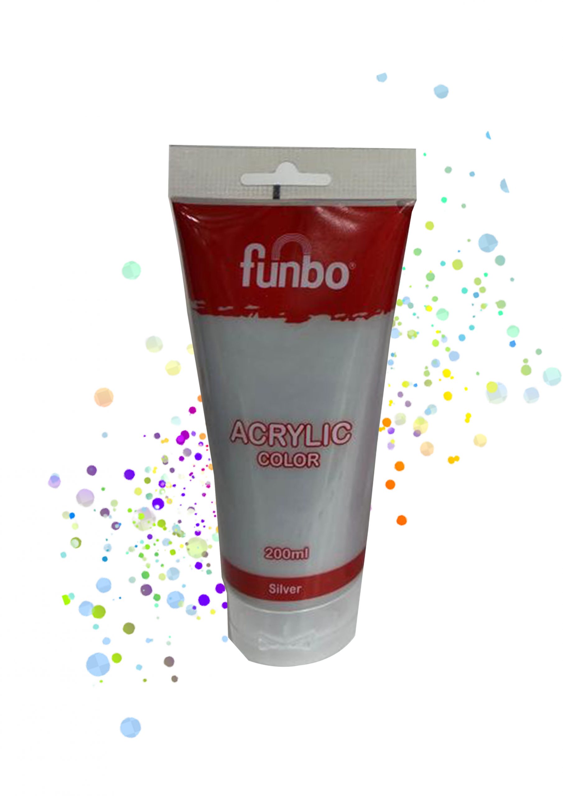 Funbo ACRYLIC Tube 200ml 142 SILVER, FO-AC-200-142