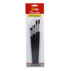 Funbo Brsh Mlt Prp Shrt Rnd Set# 2,4,6,8,10,12, FO-BR-MPS-RND-06