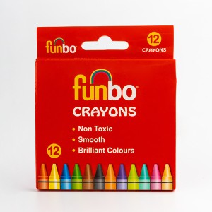 Funbo Crayons Pack of 12 Colors, FO-CR-12