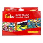 Funbo Glass Paint Set=12 cols x 15ml bottles, FO-GLASSCOL-1215