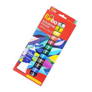 Funbo Gouache Paint Set 12 col X 12ml  TuBlues, FO-GOUACHE-1212