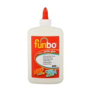 Funbo White Glue 250 ml BX= 12 EA, FO-GW-250