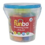 Funbo M.Clay 100g 6Clears+3Mld Cutters in Bucket, FO-MC-100-6+3M