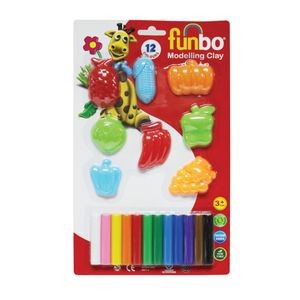 Funbo M.Clay 100g 8 Neon Clears + 2 Mlds +1T, FO-MC-108N-8+3M