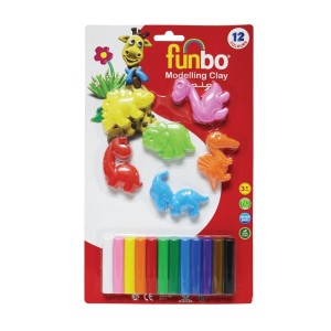 Funbo M.Clay 150g 12 Clears +8 Fruit 3D Mlds, FO-MC-150-12+8M