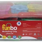 Funbo M.Clay 600g 12 Clears+6 Mlds+1T in PVC Box, FO-MC-600-12+6M