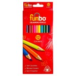 Funbo Coloring Pencils ST=12+Reg Crayons ST=16, FOP-PACK-010