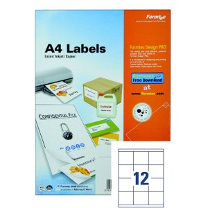 Formtec Label 1200/70x67.7mm Pkt=100sh, FT-GS-1012