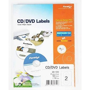Formtec CD Label 40/114mm Bls=20sht, FT-LY-2642