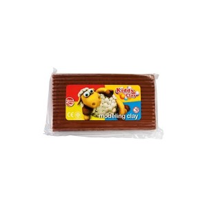 Kiddy Clay Modelling Clay 500gm Brown, KC-PO-500-BN