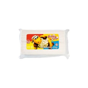 Kiddy Clay Modelling Clay 500gm White, KC-PO-500-WE