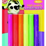 Kiddy Clay Modelling Clay set of 6col., KC-ST-100-6