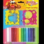 Kiddy Clay Modeling Clay set of 12col., KC-ST-200-12