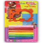 Kiddy Clay ModellingClay 50gm 6col+mld, KC-ST-50-6+SM