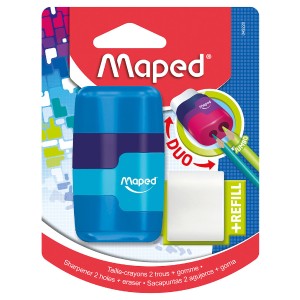 Maped Connect 2H Shrp-Ersr Translucent Bls=1pc, MD-049210