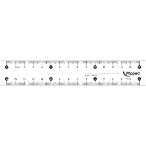 Maped Ruler 15cm Essentials Flat, MD-146507
