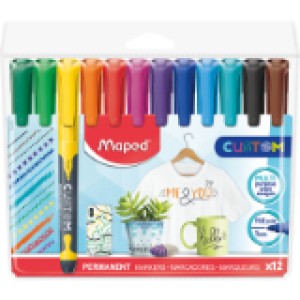 Maped PermanentMarker Custom Bullet Pac=12pcs, MD-734547