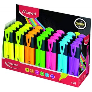 Maped Highlighter Fluopeps Classic Asst Dsp, MD-742537